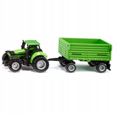 Traktor z przyczepą 2-osiową metalowy model – Siku S1606 Traktor z przyczepą 2-osiową metalowy model – Siku S1606