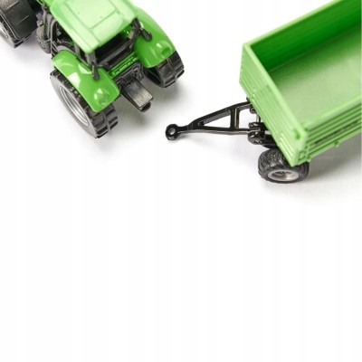 Traktor z przyczepą 2-osiową metalowy model – Siku S1606 Traktor z przyczepą 2-osiową metalowy model – Siku S1606