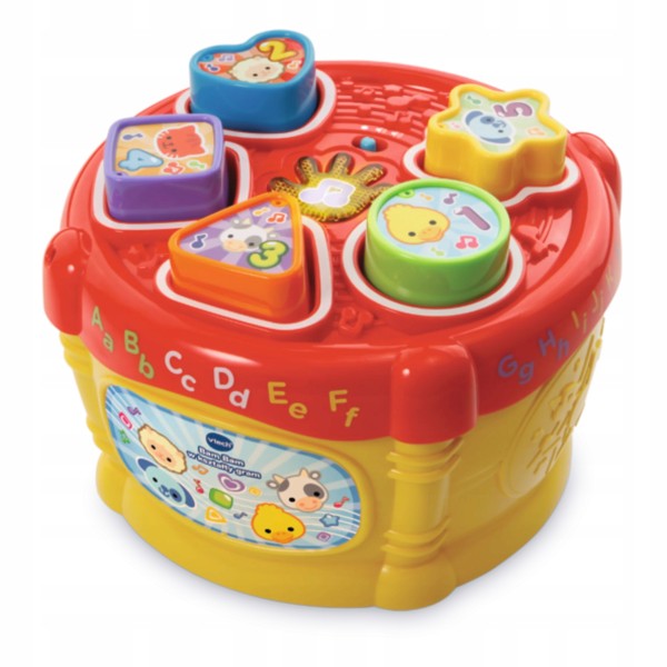 Bębenek interaktywny z sorterem VTech – muzyka, kształty, zwierzątka, język polski 60670
