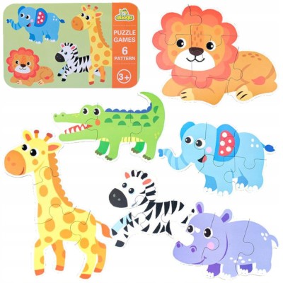 Moje pierwsze puzzle zwierzęta safari 25 el. – edukacyjne układanki dla dzieci
