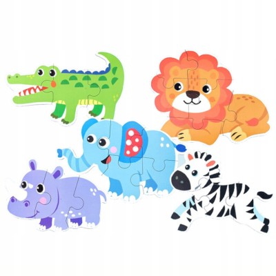 Moje pierwsze puzzle zwierzęta safari 25 el. – edukacyjne układanki dla dzieci