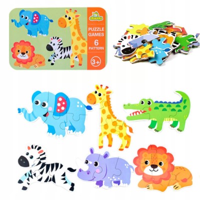 Moje pierwsze puzzle zwierzęta safari 25 el. – edukacyjne układanki dla dzieci
