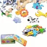 Moje pierwsze puzzle zwierzęta safari – 25 elementów, 6 układanek w puszce