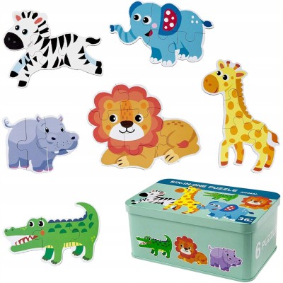 Moje pierwsze puzzle zwierzęta safari 25 el. – edukacyjne układanki dla dzieci