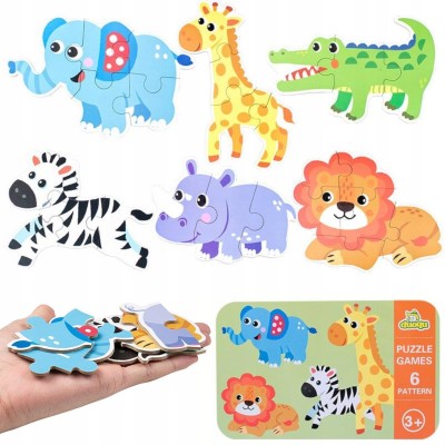 Moje pierwsze puzzle zwierzęta safari 25 el. – edukacyjne układanki dla dzieci