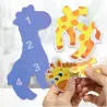 Moje pierwsze puzzle zwierzęta safari – 25 elementów, 6 układanek w puszce