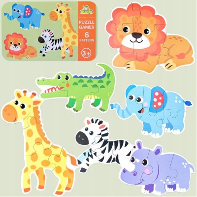 Moje pierwsze puzzle zwierzęta safari 25 el. – edukacyjne układanki dla dzieci