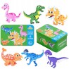 Moje pierwsze puzzle Dinozaury 27 el. – układanki dla dzieci w metalowej puszce