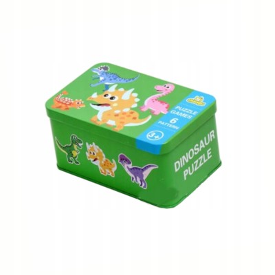 Puzzle Dinozaury 27 elementów – duże, grube puzzle w puszce dla dzieci