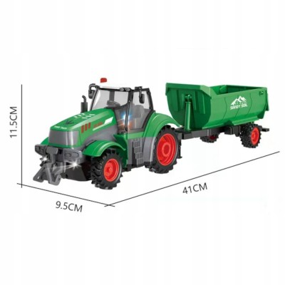 Zdalnie Sterowany Traktor z Przyczepą 9877-14 – Realistyczna Zabawka dla Dzieci