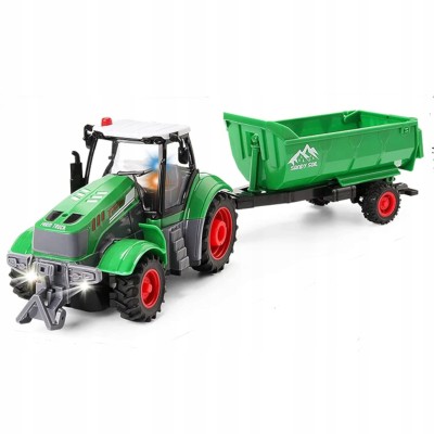 Zdalnie Sterowany Traktor z Przyczepą 9877-14 – Realistyczna Zabawka dla Dzieci