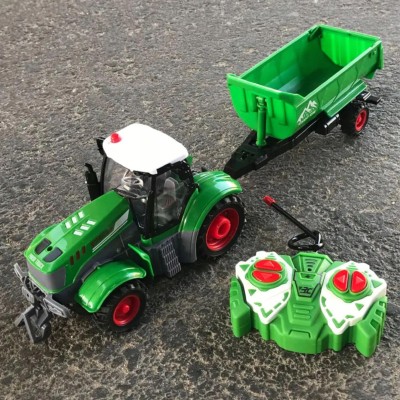 Zdalnie Sterowany Traktor z Przyczepą 9877-14 – Realistyczna Zabawka dla Dzieci