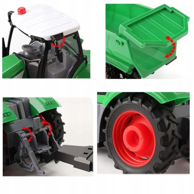 Zdalnie Sterowany Traktor z Przyczepą 9877-14 – Realistyczna Zabawka dla Dzieci