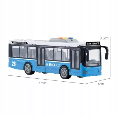 Duży autobus miejski z dźwiękami i światłami – zabawka dla dzieci 3+