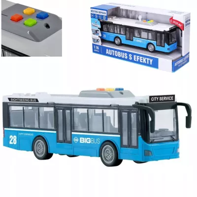 Duży autobus miejski z dźwiękami i światłami – zabawka dla dzieci 3+