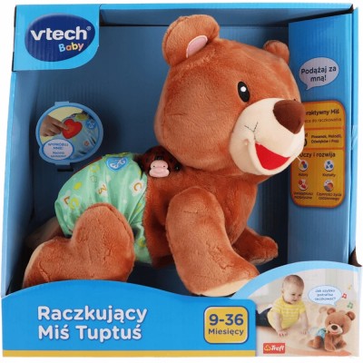 Miś Tuptuś interaktywny raczkujący pluszak edukacyjny VTech 60824 Miś Tuptuś interaktywny raczkujący pluszak edukacyjny VTech 60824