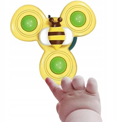 Zestaw sensoryczny Top Spinner z grzechotką i przyssawkami - zabawa i skupienie dla niemowląt Zestaw sensoryczny Top Spinner z grzechotką i przyssawkami - zabawa i skupienie dla niemowląt