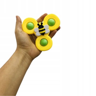 Zestaw sensoryczny Top Spinner z grzechotką i przyssawkami - zabawa i skupienie dla niemowląt Zestaw sensoryczny Top Spinner z grzechotką i przyssawkami - zabawa i skupienie dla niemowląt