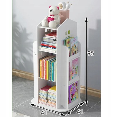REGAŁ NA KSIĄŻKI OBROTOWY PÓŁKA DOMEK ORGANIZER POKÓJ DZIECIĘCY BIAŁY WF