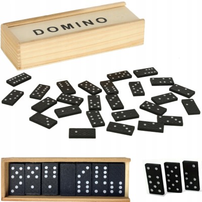 Rodzinna Gra Domino – Klasyczna w Drewnianym Pudełku | 2–4 Graczy