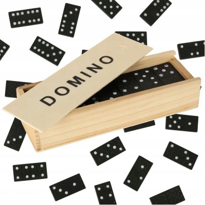 Rodzinna Gra Domino – Klasyczna w Drewnianym Pudełku | 2–4 Graczy