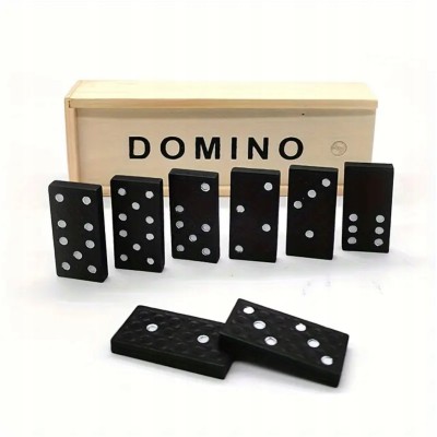 Rodzinna Gra Domino – Klasyczna w Drewnianym Pudełku | 2–4 Graczy