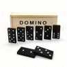 Gra domino rodzinna klasyczna 28 elementów drewniane pudełko