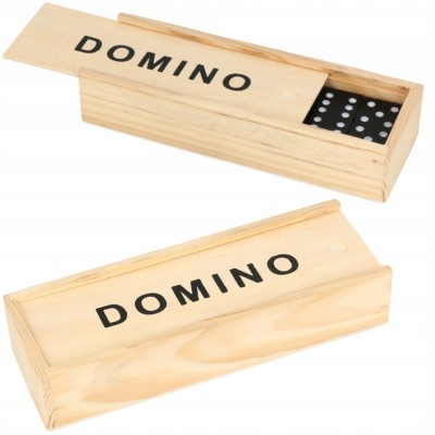 Rodzinna Gra Domino – Klasyczna w Drewnianym Pudełku | 2–4 Graczy