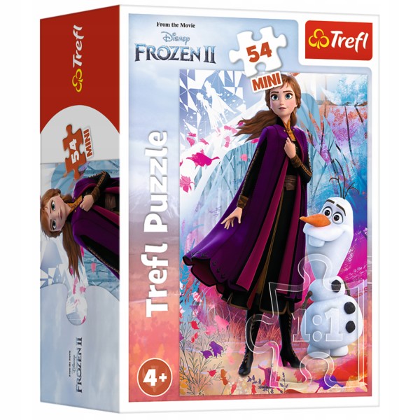 Edukacyjne puzzle 54 mini Frozen Kraina Lodu Anna i Olaf 54 elementy Trefl 19638