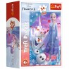 Puzzle 54 mini Frozen Kraina Lodu Elsa i Olaf 54 elementy edukacyjne układanki dla dzieci Trefl 19640