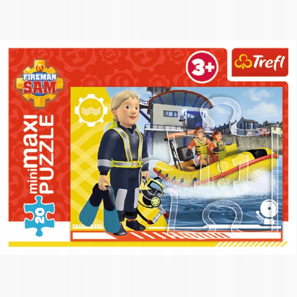 Puzzle Trefl 20 el. miniMAXI Strażak Sam – 21114 | Edukacja i Zabawa dla Dzieci 3+