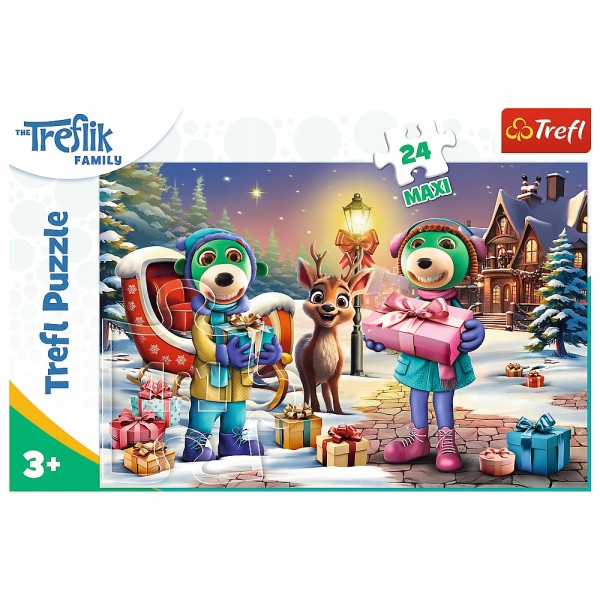 Puzzle 24 maxi Zimowy czas z Treflikami – bajkowa układanka dla dzieci Trefl 14360