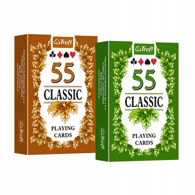 Karty Classic 55 listków – standardowa talia do gier karcianych Trefl K14905