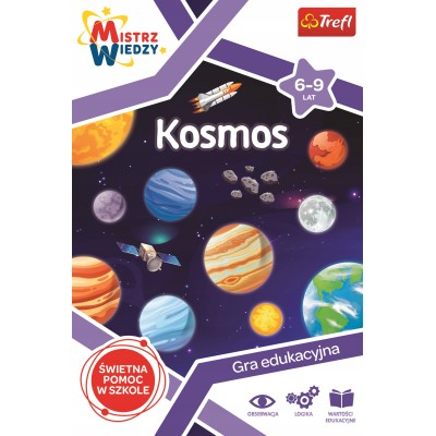 Gra edukacyjna Kosmos dla dzieci – quiz, układanka i plansza rozwijająca wiedzę o kosmosie – Trefl 01956