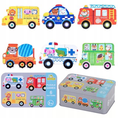 Moje pierwsze puzzle pojazdy służbowe – 30 elementów, 6 układanek | Edukacyjne puzzle dla dzieci Moje pierwsze puzzle pojazdy służbowe – 30 elementów, 6 układanek | Edukacyjne puzzle dla dzieci