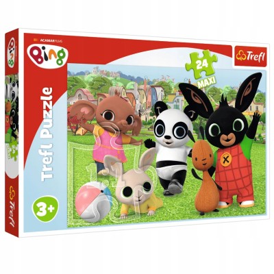Puzzle Bing 24 el. Zabawa w parku – Układanka dla najmłodszych dzieci | Trefl 14306