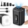 Mini Pompka Elektryczna 3w1 z Akumulatorem – Pompowanie, Deflacja, Lampa Kempingowa