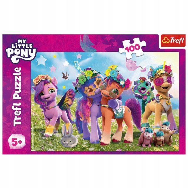 Puzzle My Little Pony 100 elementów Zabawne Kucyki bajkowa układanka Trefl 16463
