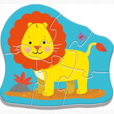 Puzzle edukacyjne Zwierzątka Safari dla dzieci 2+ – nauka przez zabawę | Trefl 36073