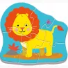 Puzzle edukacyjne Zwierzątka Safari dla maluchów 2+ – rozwój przez zabawę, liczenie i poznawanie zwierząt | Trefl 36073