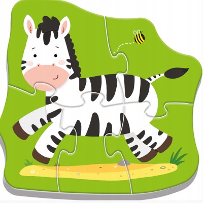 Puzzle edukacyjne Zwierzątka Safari dla dzieci 2+ – nauka przez zabawę | Trefl 36073