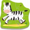 Puzzle edukacyjne Zwierzątka Safari dla maluchów 2+ – rozwój przez zabawę, liczenie i poznawanie zwierząt | Trefl 36073