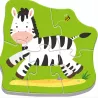 Puzzle edukacyjne Zwierzątka Safari dla maluchów 2+ – rozwój przez zabawę, liczenie i poznawanie zwierząt | Trefl 36073
