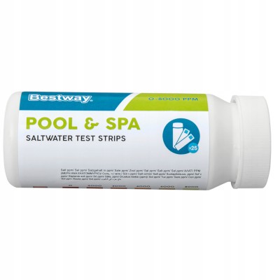Tester zasolenia wody Bestway 58767 | 25 pasków testowych do basenu i jacuzzi