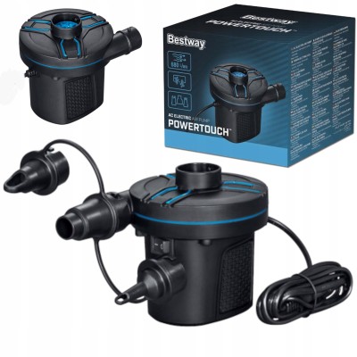 Bestway 62252 Pompka Elektryczna 220-240V – 680 l/min | 3 Końcówki | Do Materacy i Basenów