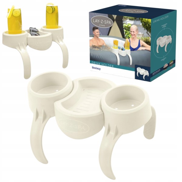 Uchwyt na napoje do jacuzzi Lay-Z-Spa – 2 przegrody + tacka  Bestway 60306