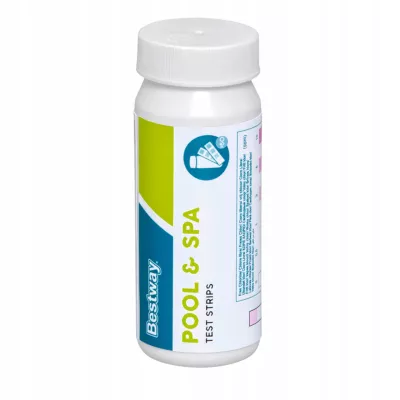 Paski pH Bestway 58142 do testowania wody w basenie – pomiar chloru, pH i zasadowości | 50 pasków, szybki odczyt