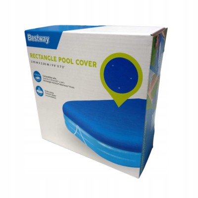 Przykrycie na basen Bestway 262x175 cm – pokrywa ochronna z otworami odpływowymi