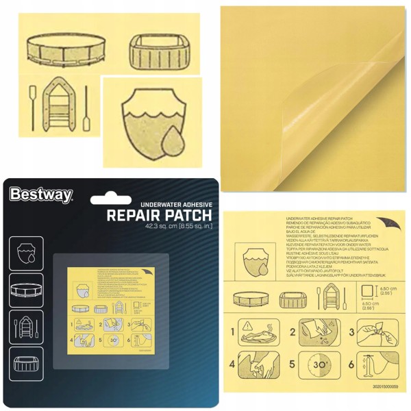 Zestaw łatek naprawczych Bestway 10 sztuk  62091