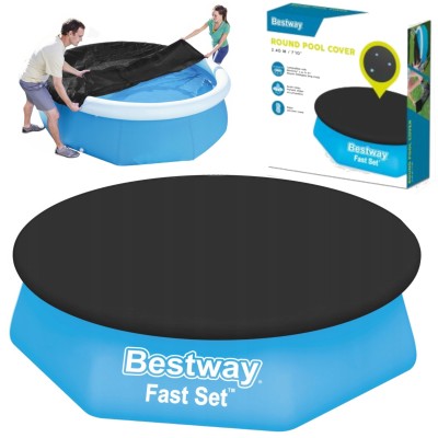 Przykrycie na basen rozporowy 244 cm Bestway – plandeka z linkami 58032 Przykrycie na basen rozporowy 244 cm Bestway – plandeka z linkami 58032